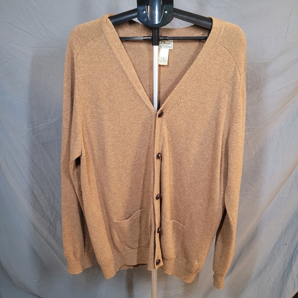 Vintage Brown LL Bean Cardigan Sweater - Picture 1 of 9